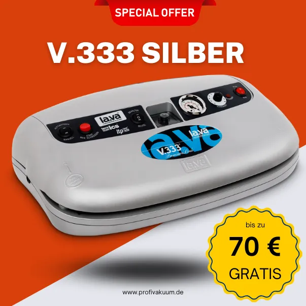 V-333S-70-EUR LaVa V333 Silber Vakuumiergerät mit bis zu 70 € Gratis Set