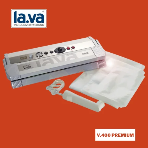 V-400Premium-orange LaVa V.400 Premium Vakuumierer inkl. Beutelstartset