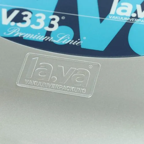 10_13 LaVa V.333 Silbermetallic Vakuumiergerät - Detailanischt PREMIUM-Logo