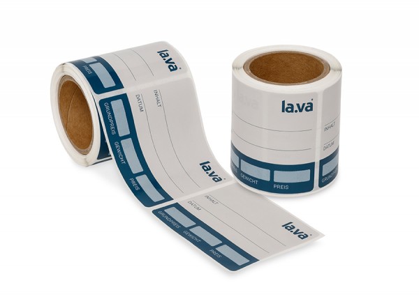 Lava Etiketten auf der Rolle - 100 Stück