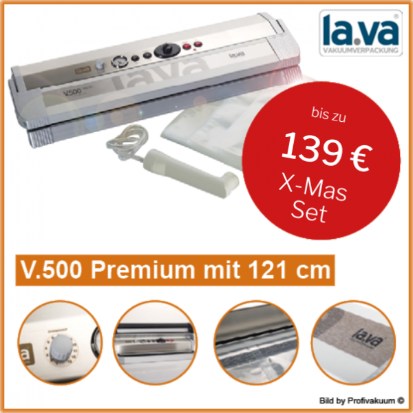 LaVa V500 Premium XL mit 121 cm Schweißbreite Vakuumiergerät - Mit bis zu 139 € Gratis-Set