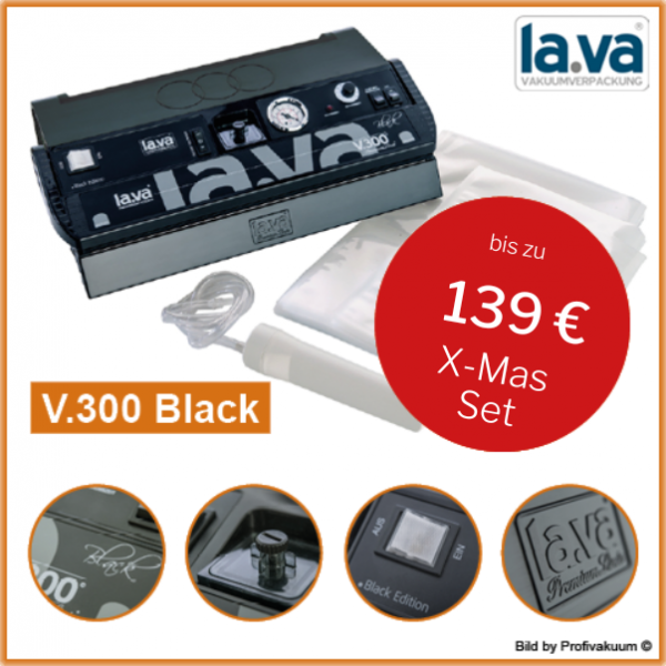 LaVa V300 BLACK Vakuumiergerät - Extraklasse Top Vakuumierer mit bis zu 139 €